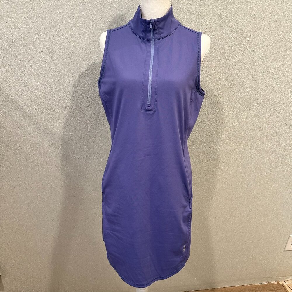 Tommy Bahama Aubrey IslandZone® 1/4 Zip Dress - Blue Iris - Size S